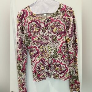 Loft Print Sweater.Sz Small